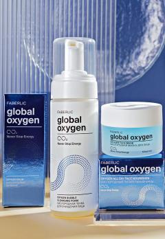 Кислородная пенка для очищения лица Global Oxygen